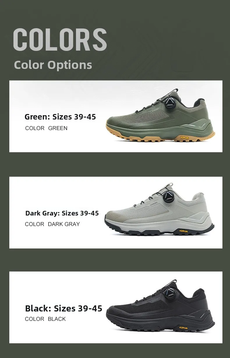 2026 New Men's Outdoor Sports Shoes Lightweight Breathable Anti-slip Wear-resistant Shock-absorbing Rotation Buckle Camping H...