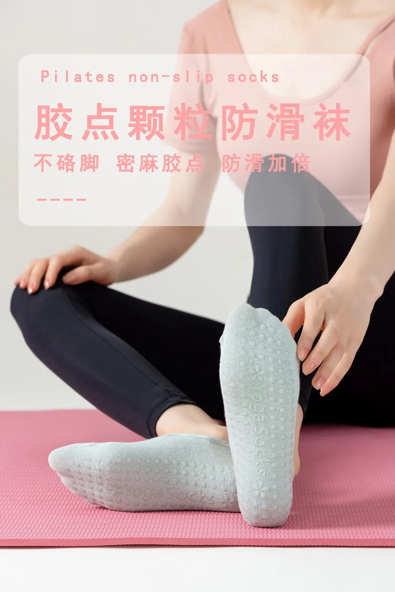 Harajuku Yoga Socks women Professional Fitness Sports Cross Belt Pilates Socks Anti Slip Trampoline Floor Socks Designer Socks