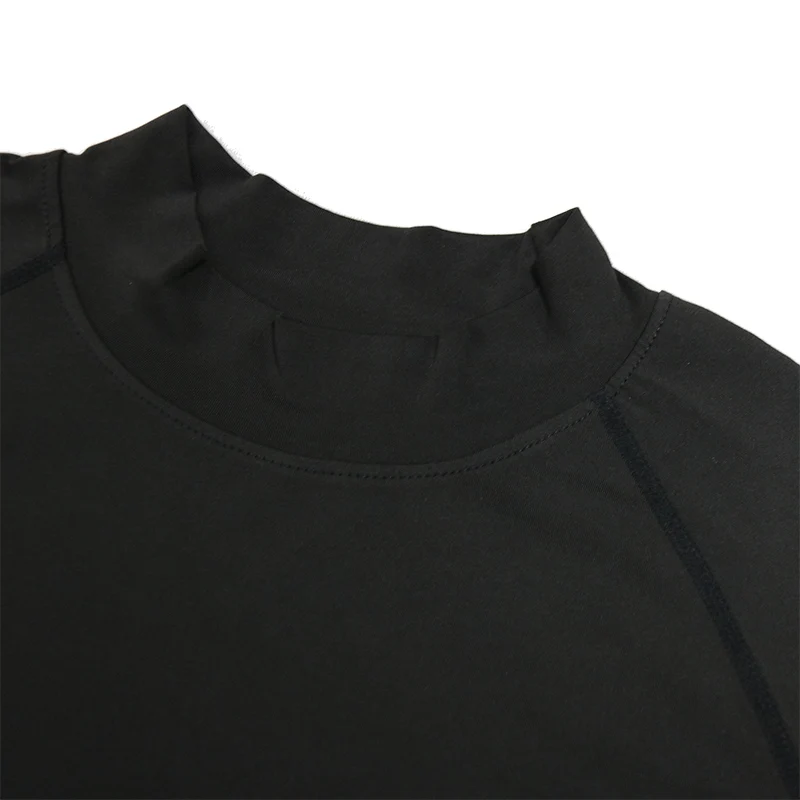 Y2K Men's Workout Compression Shirt Turtleneck Long Sleeve Hight Neck Rash Guard Gym Base Layer Athletic Gear Sports Shirts Men