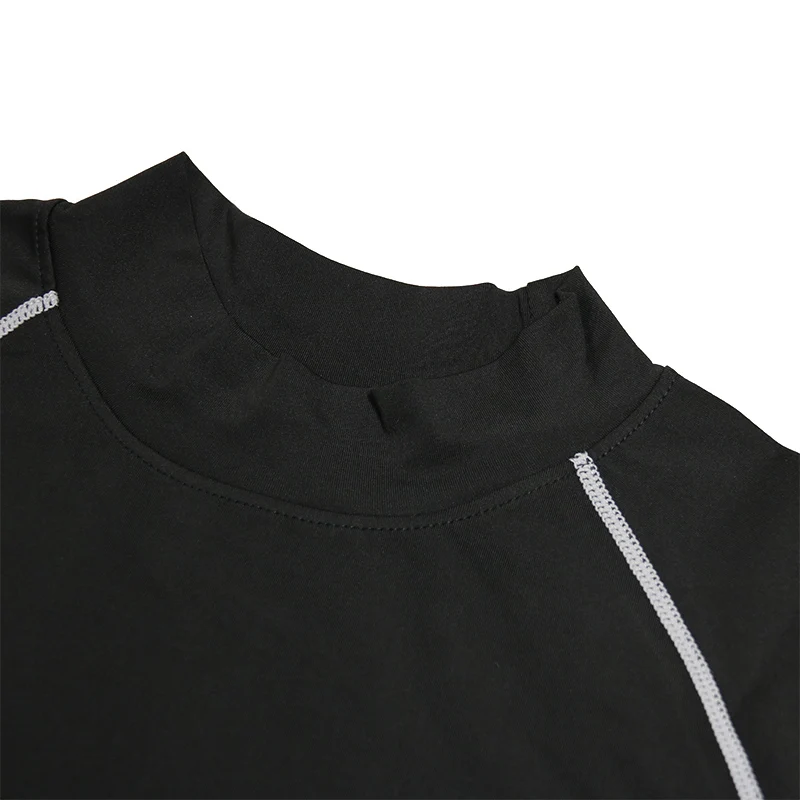 Y2K Men's Workout Compression Shirt Turtleneck Long Sleeve Hight Neck Rash Guard Gym Base Layer Athletic Gear Sports Shirts Men