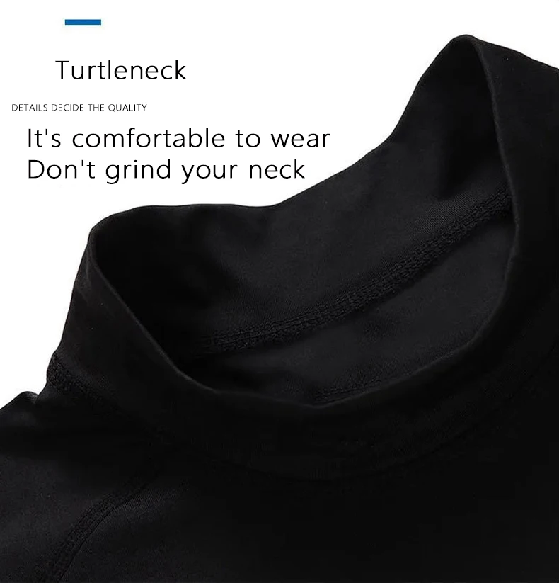Y2K Men's Workout Compression Shirt Turtleneck Long Sleeve Hight Neck Rash Guard Gym Base Layer Athletic Gear Sports Shirts Men
