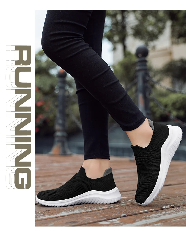 Men Running Walking Knit Shoes Fashion Casual Men Sneakers Breathable Sport Athletic Gym Lightweight Running Shoes