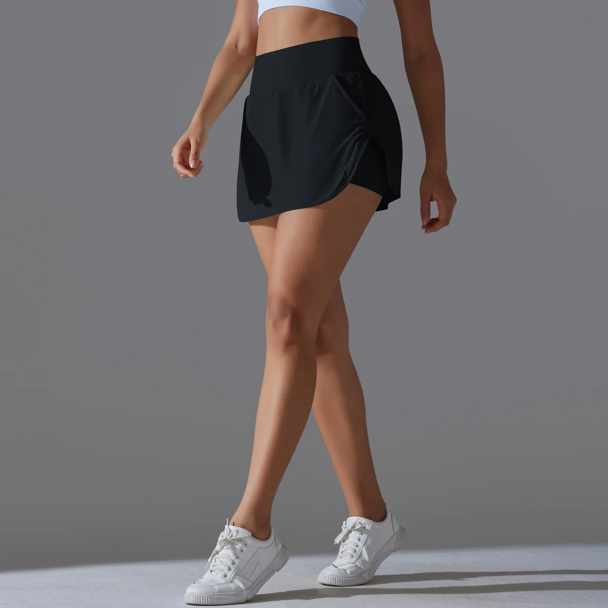 Outdoor Sports Yoga Skirt Badminton Tennis Skirt High Waist Breathable Sweat Skirt Active Athletic Yoga Fitness Skirt Short