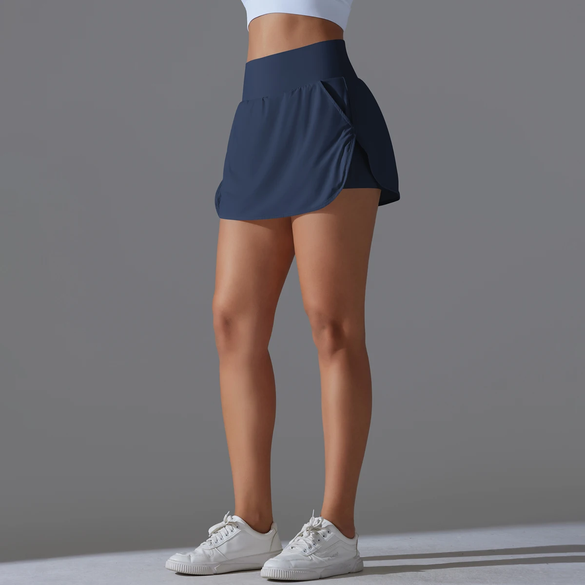 Outdoor Sports Yoga Skirt Badminton Tennis Skirt High Waist Breathable Sweat Skirt Active Athletic Yoga Fitness Skirt Short