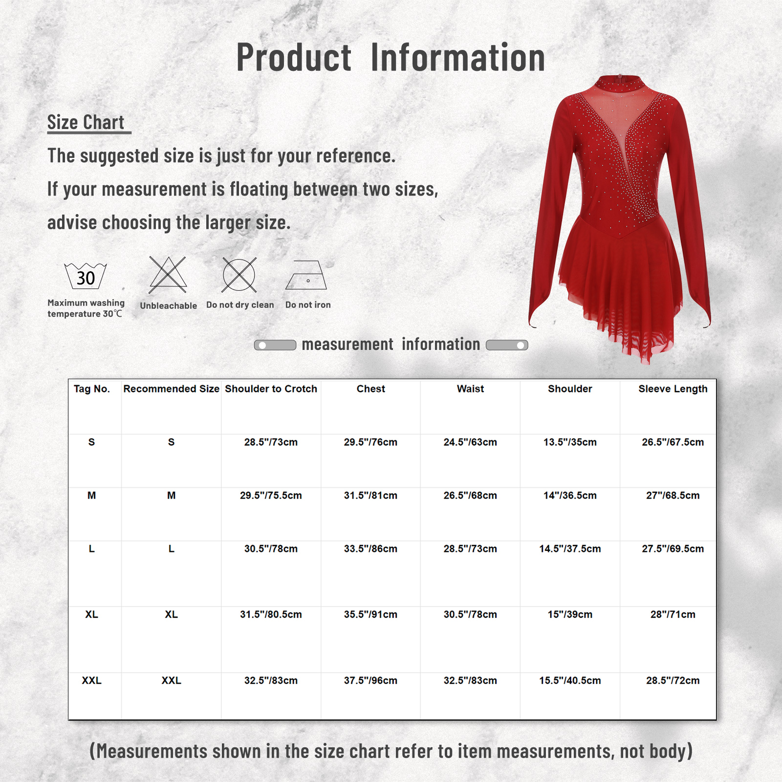 Women Figure Skating Performance Costume Ballet Gymnastics Lyrical Dance Dancewear Long Sleeve Rhinestone Mesh Leotard Dress