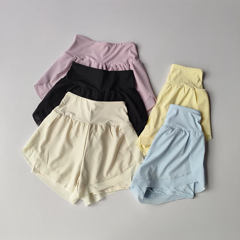 Sports Shorts for Women Fitness Running Yoga Summer Quick-drying Anti-exposure Breathable Loose Training Three-point Pants