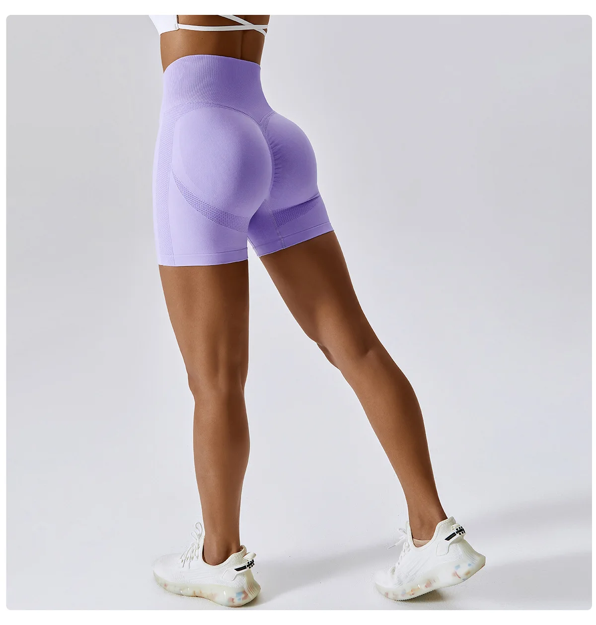 CZGUKE Women's Shorts for Cycling Jogging Fitness Sports Seamless High-Waisted Hip-Lifting Gym Shorts Tight Yoga Clothing