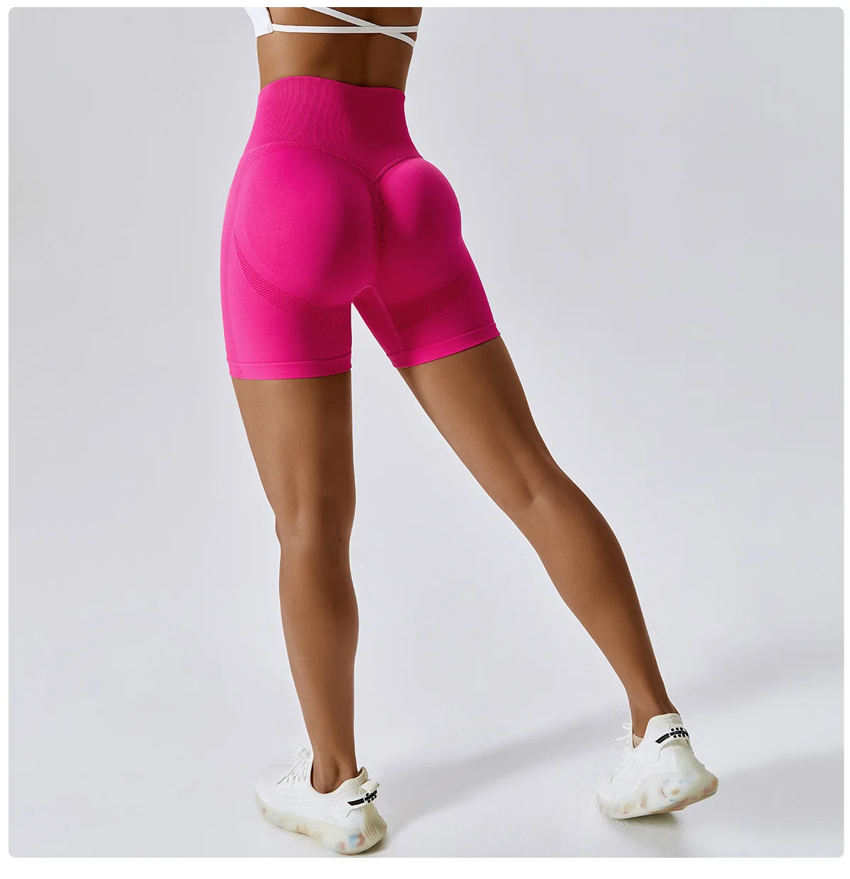 CZGUKE Women's Shorts for Cycling Jogging Fitness Sports Seamless High-Waisted Hip-Lifting Gym Shorts Tight Yoga Clothing
