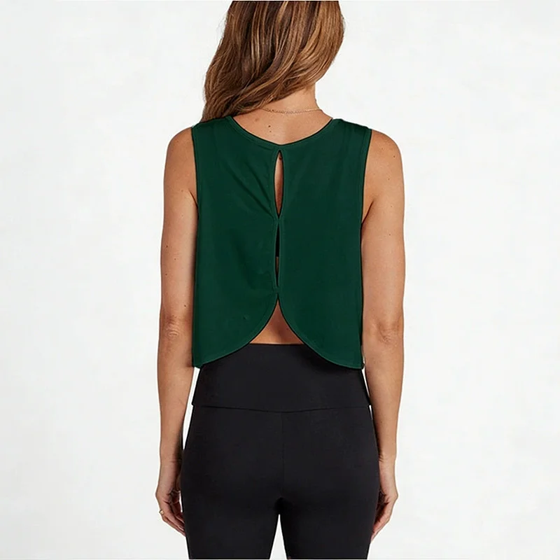 Summer Breathable Racerback Yoga Tank Tops Women Workout Gym Fitness Vest Quick Dry Running Sport Sleeveless Shirts Customize
