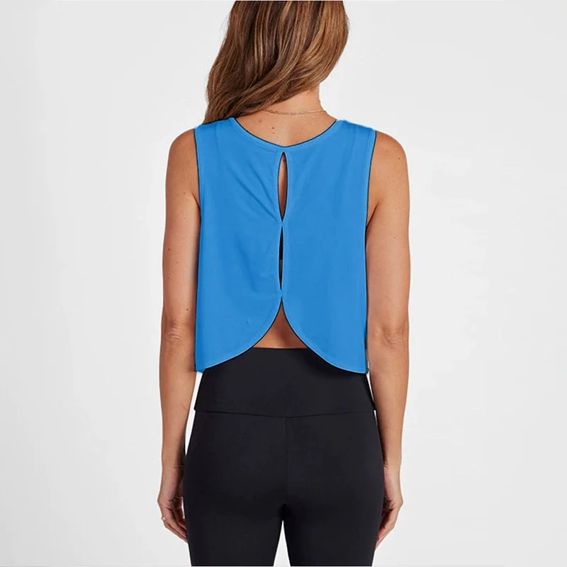 Summer Breathable Racerback Yoga Tank Tops Women Workout Gym Fitness Vest Quick Dry Running Sport Sleeveless Shirts Customize