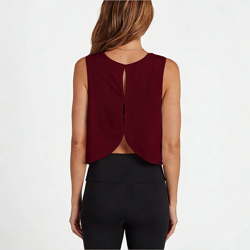 Summer Breathable Racerback Yoga Tank Tops Women Workout Gym Fitness Vest Quick Dry Running Sport Sleeveless Shirts Customize