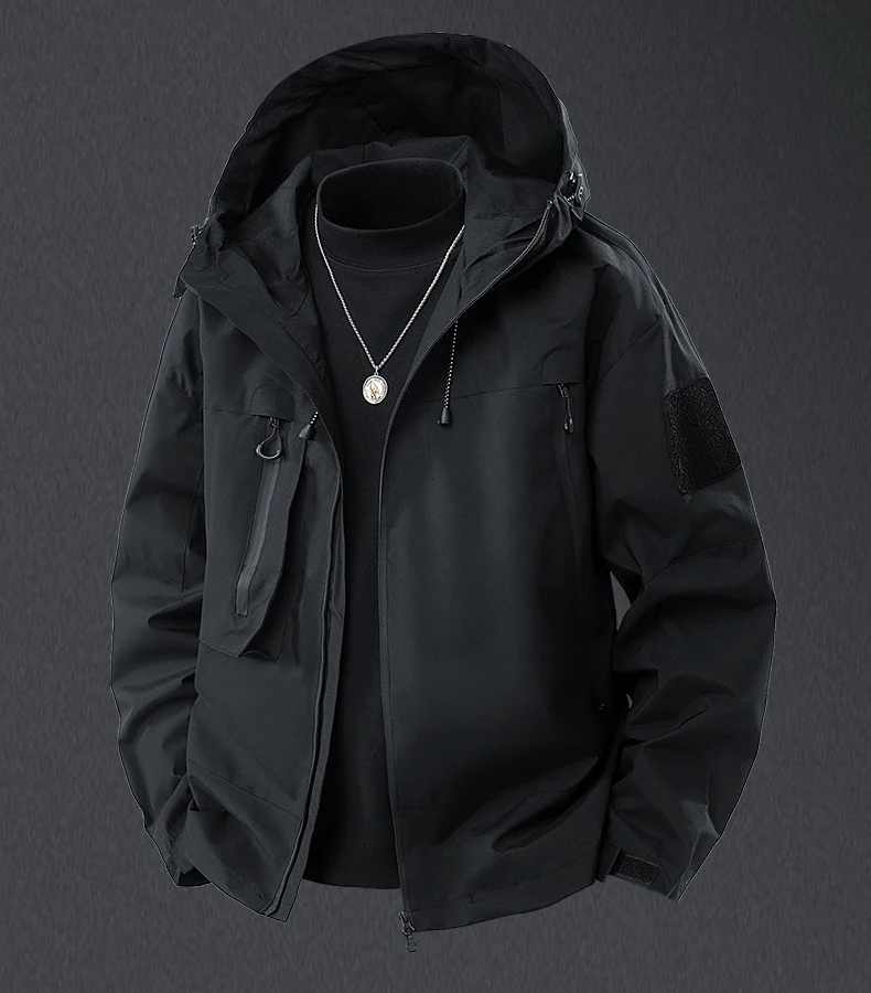 CHRLCK Men's Waterproof Running Jacket Caramel Women Windproof Windbreaker Hiking Camping Cycling Trekking Jogging Jackets
