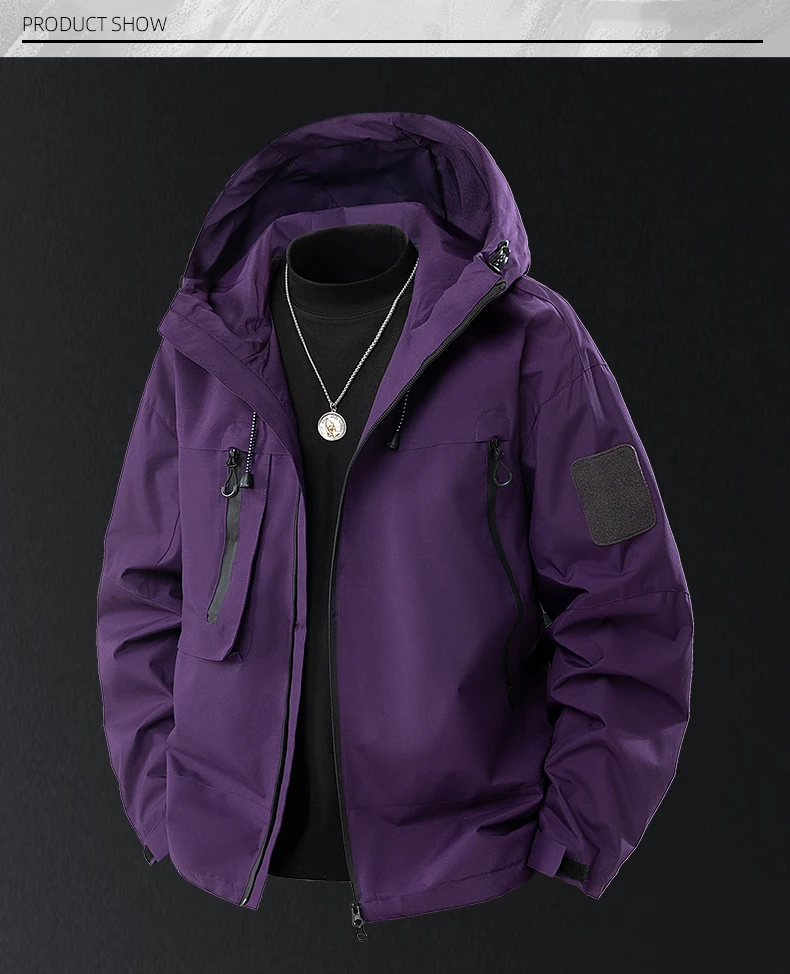 CHRLCK Men's Waterproof Running Jacket Caramel Women Windproof Windbreaker Hiking Camping Cycling Trekking Jogging Jackets