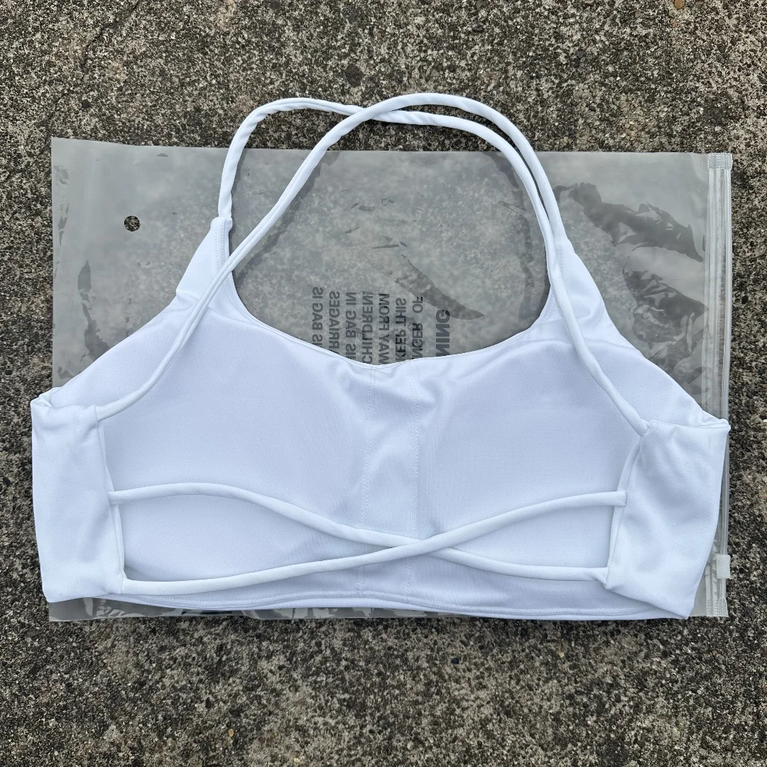 Solid Color Underwear Cross-back Women Fitness Bra Yoga Vest Gym Sport Top Hollow back Push With Chest Pad Four shoulder straps