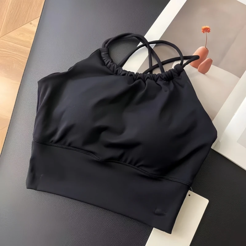 Women Back Cross Sports Bra Yoga Bra Anti-sweat Fitness Top Shockproof Gym Crop Top Push Up Sport Bra Gym Workout Top Female