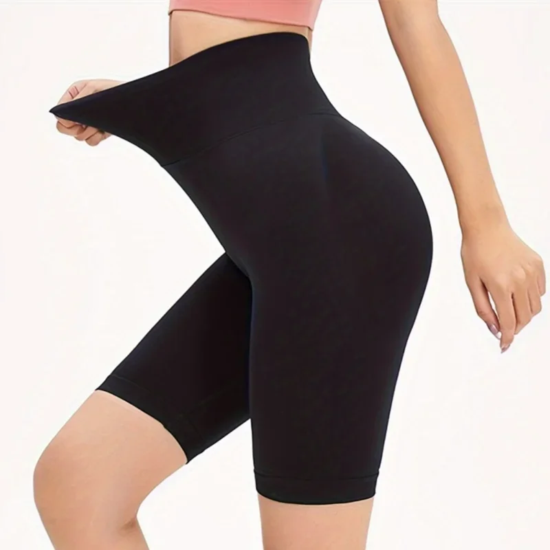 Seamless Three-Point Fitness Shorts Women High Waist Peach Buttock Lifting Sports Yoga Shorts