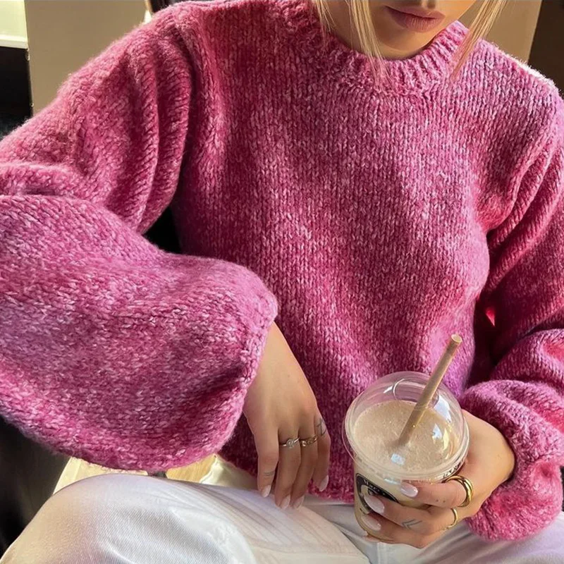 Tossy Lace-Up Backless Sweater Pullover For Women Sexy Long Sleeve Fashion Turtleneck Loose Bandage High Street Camisola Top