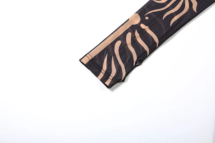 Weird Puss Sexy Striped Print Jumpsuits Women Wild Style Turtleneck Full Sleeve Midnight Party Club Stretch Streetwear Overalls