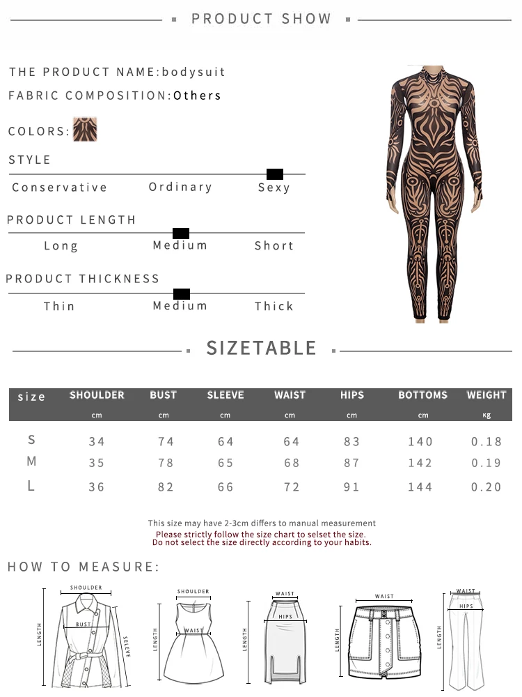 Weird Puss Sexy Striped Print Jumpsuits Women Wild Style Turtleneck Full Sleeve Midnight Party Club Stretch Streetwear Overalls