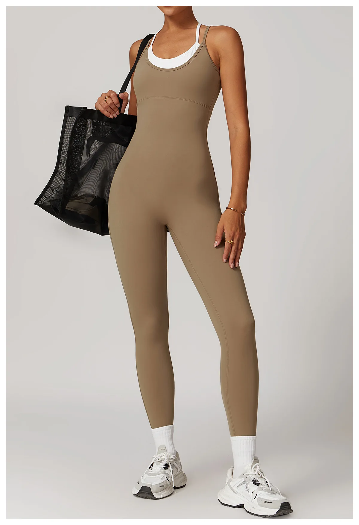 Color Blocked Jumpsuit Gym Set Women Yoga Suit Back Cross Sportswear Women Sports Jumpsuit Fitness Rompers Workout Bodysuits