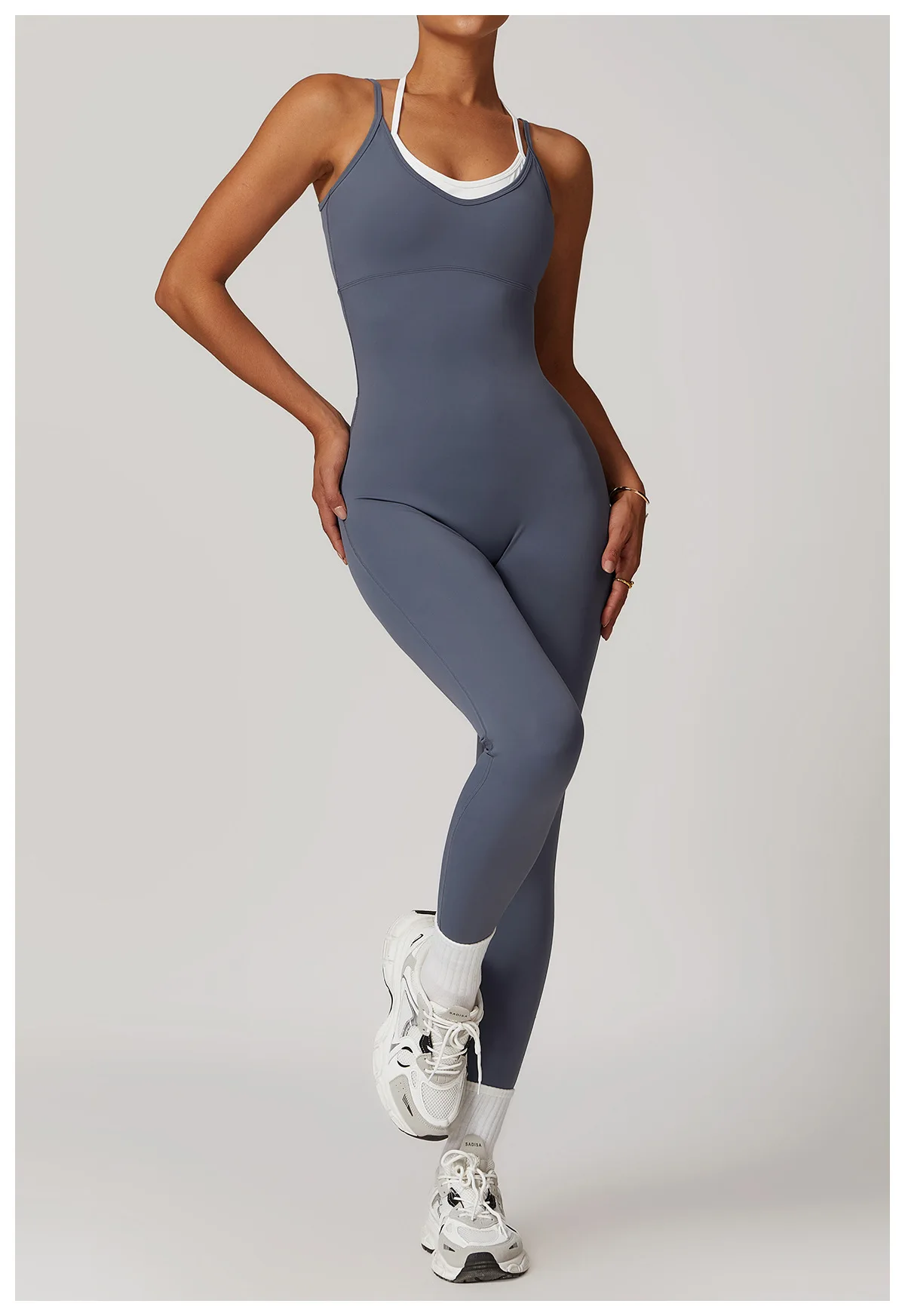 Color Blocked Jumpsuit Gym Set Women Yoga Suit Back Cross Sportswear Women Sports Jumpsuit Fitness Rompers Workout Bodysuits