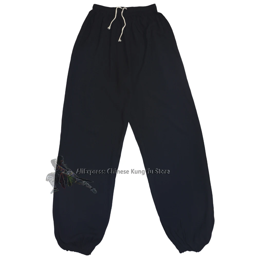 Men's Women's Cotton Kung Fu Pants Martial Arts Wing Chun Tai Chi Trousers Yoga Qigong Meditation Clothing