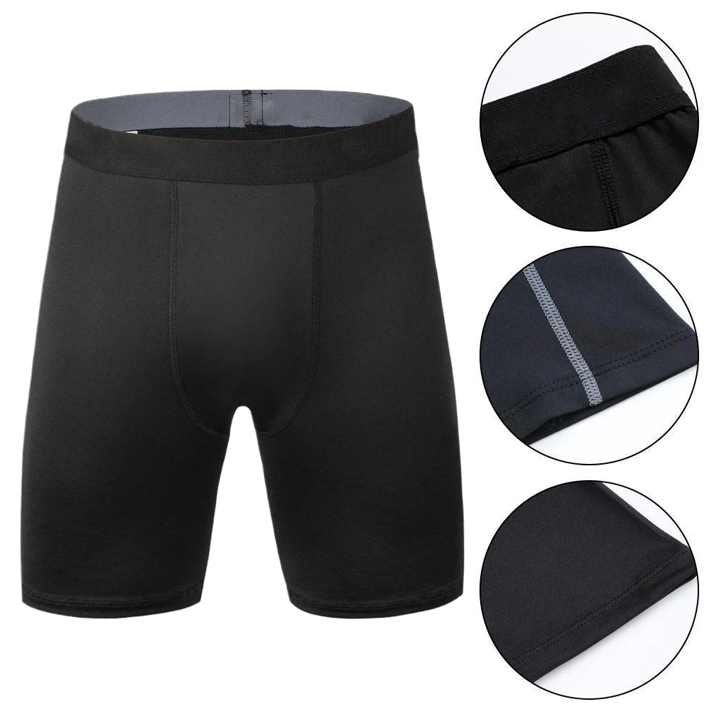 Men's Leggings Compression Pants Sports Leggings Basketball Quarter Shorts Quick Drying Running Training Stretch Fitness Pants