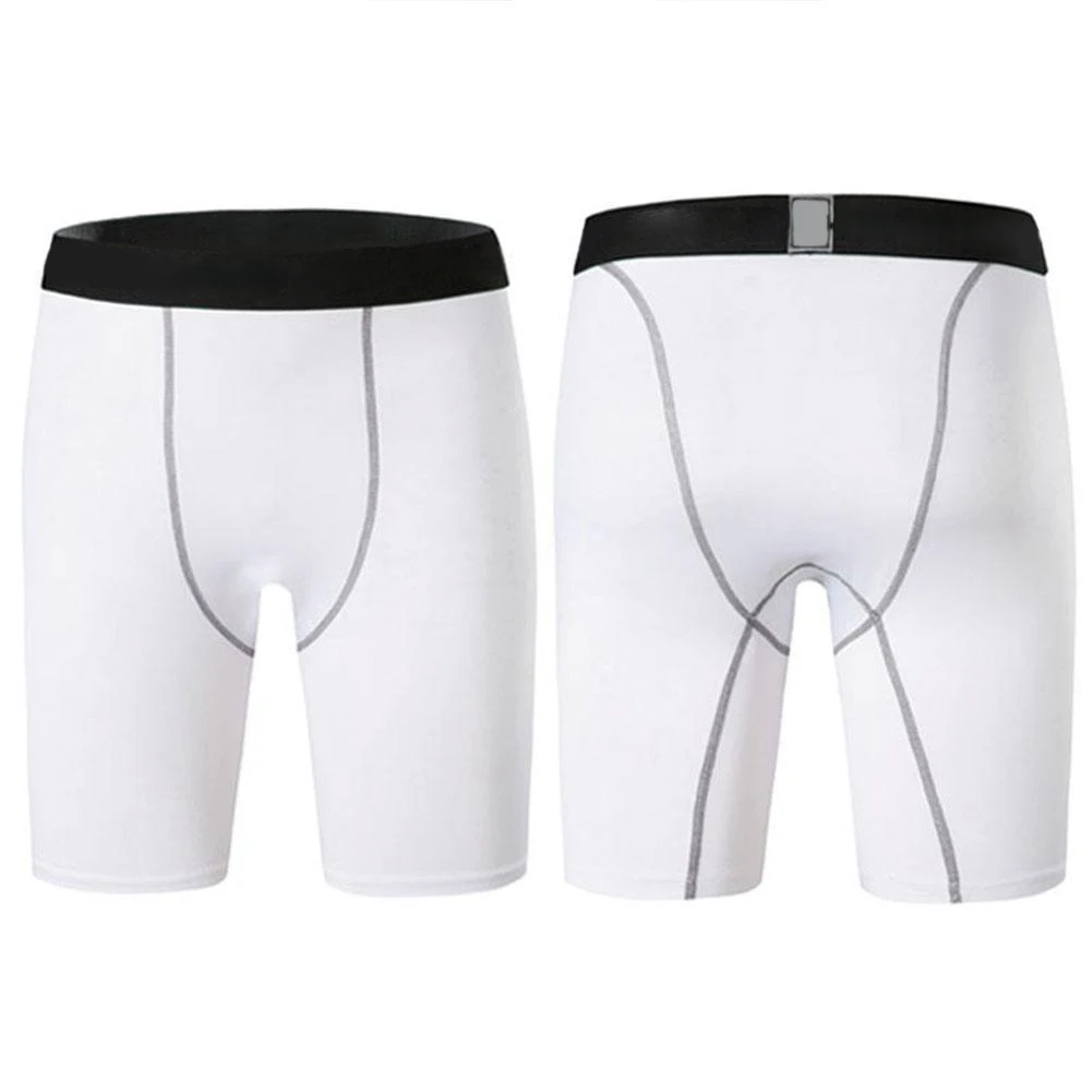 Men's Leggings Compression Pants Sports Leggings Basketball Quarter Shorts Quick Drying Running Training Stretch Fitness Pants