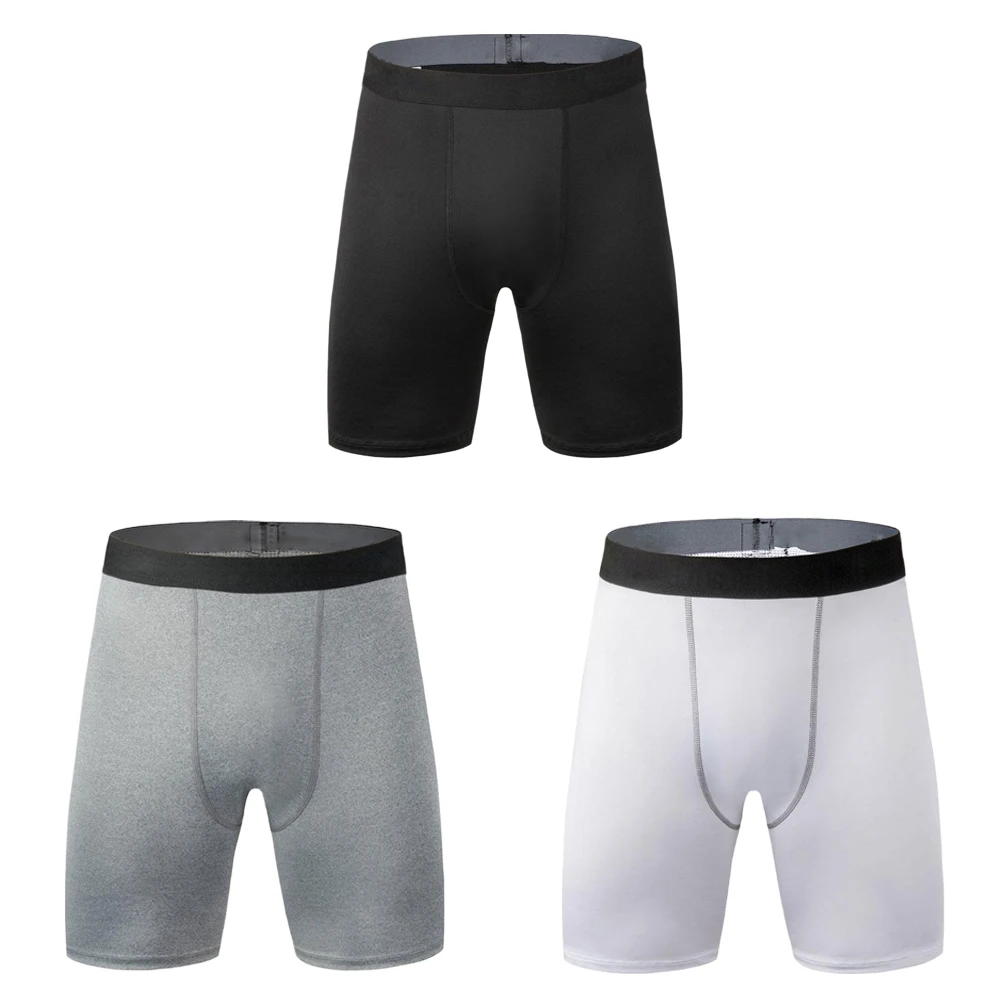 Men's Leggings Compression Pants Sports Leggings Basketball Quarter Shorts Quick Drying Running Training Stretch Fitness Pants