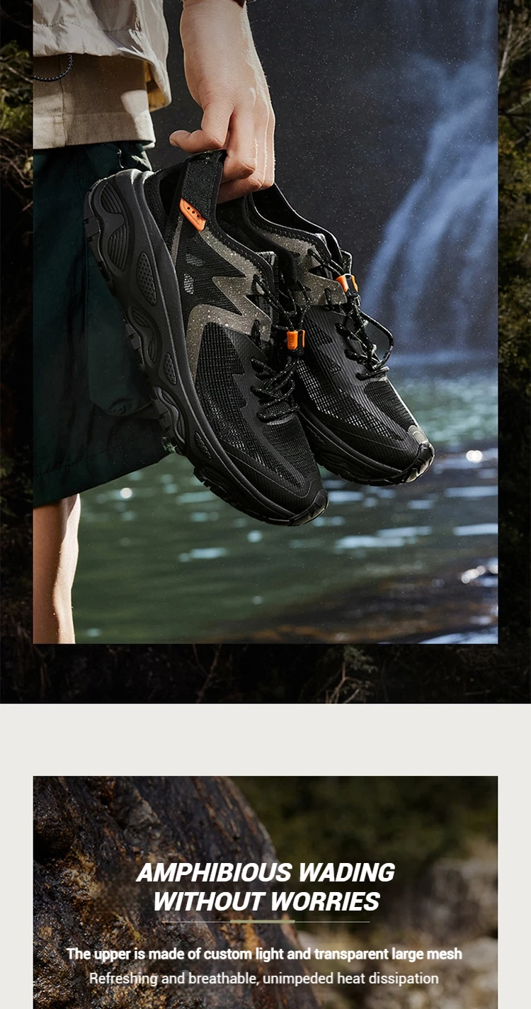 361 Degrees Outdoor Upstream Water Trekking Non-slip Shoes Breathable Beach Wading Shoes Mountain Sneakers For Men 672522255