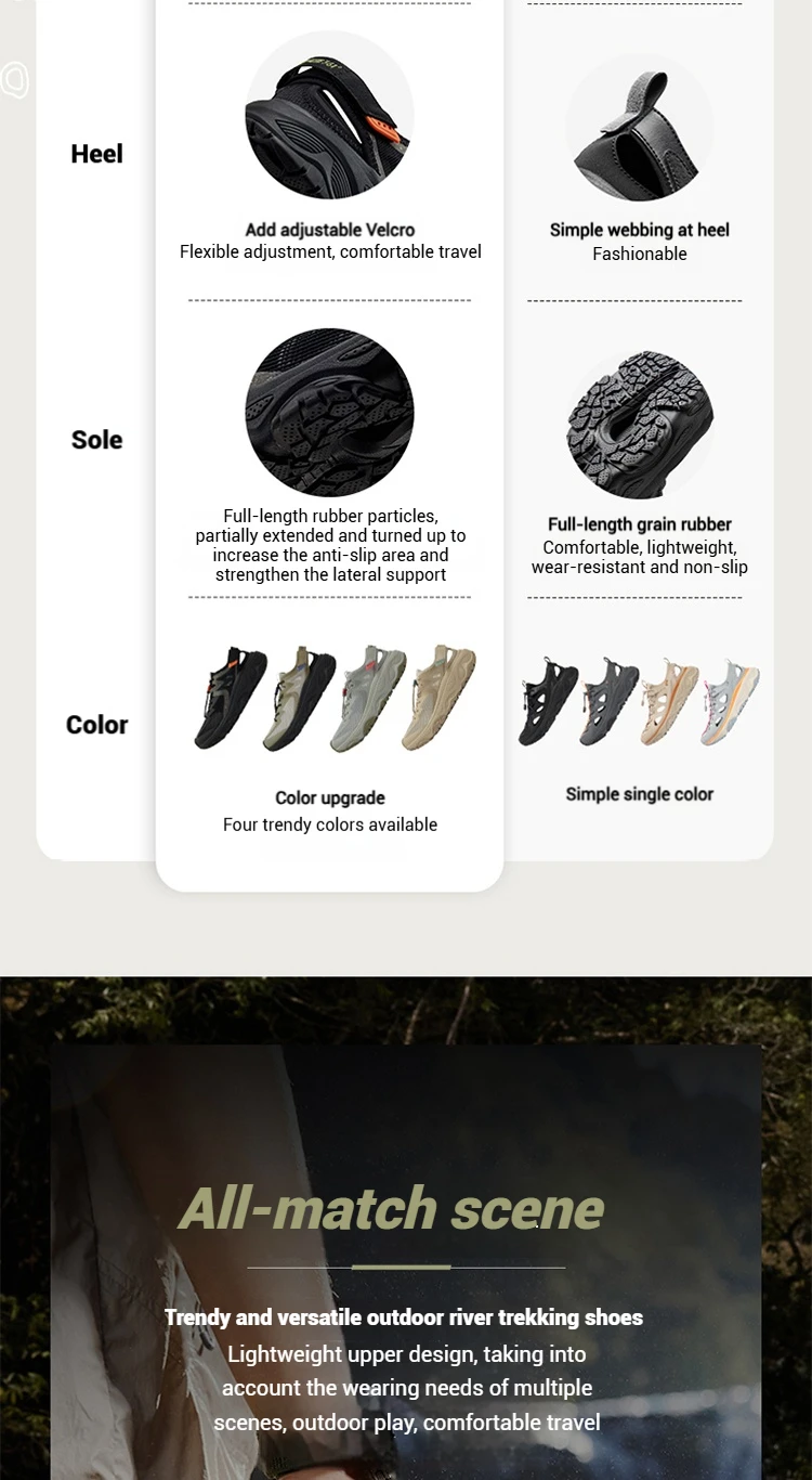 361 Degrees Outdoor Upstream Water Trekking Non-slip Shoes Breathable Beach Wading Shoes Mountain Sneakers For Men 672522255