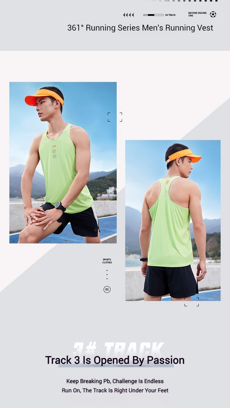 361 Degrees Men's Sports Vest Summer Running Marathon Quick-drying Fitness Breathable Basketball Sleeveless Jersey 652422503