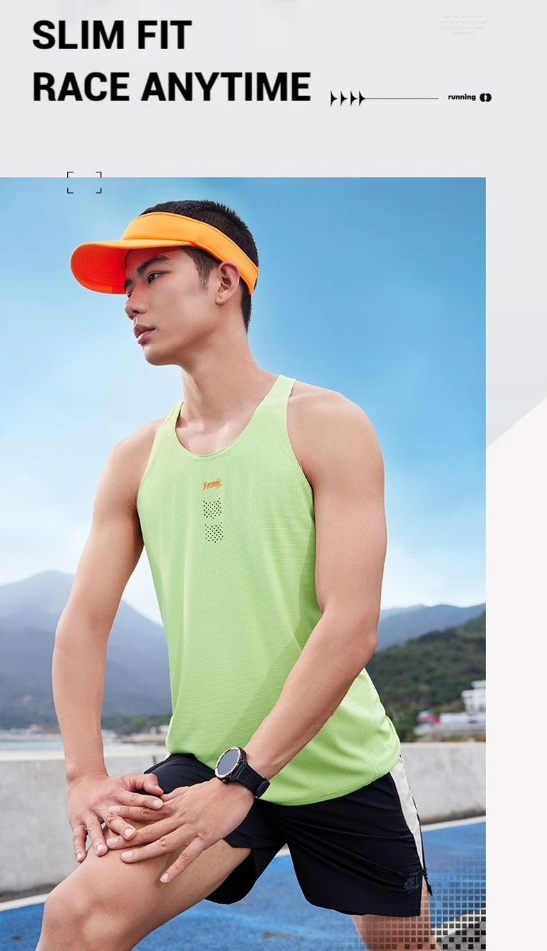 361 Degrees Men's Sports Vest Summer Running Marathon Quick-drying Fitness Breathable Basketball Sleeveless Jersey 652422503