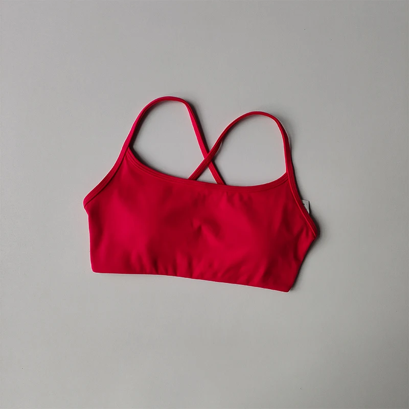 Women's Yoga Lingerie Crossed Beautiful Back Sexy Crop Top Big Breasts Shock-proof Pulling Sports Bra Vest Cloth
