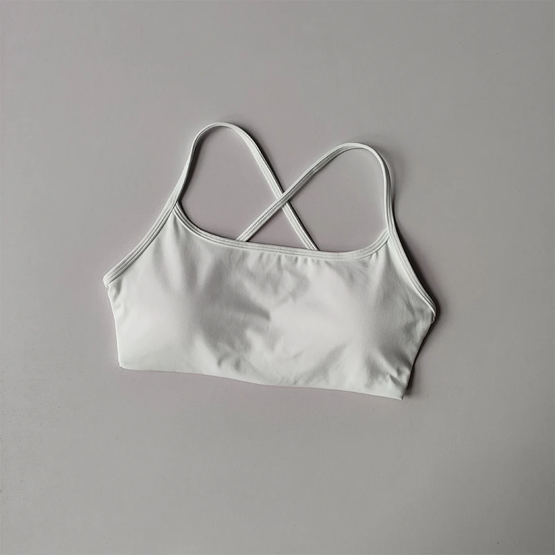 Women's Yoga Lingerie Crossed Beautiful Back Sexy Crop Top Big Breasts Shock-proof Pulling Sports Bra Vest Cloth