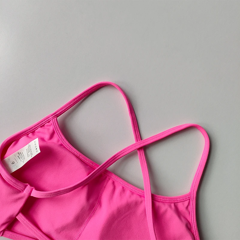 Women's Yoga Lingerie Crossed Beautiful Back Sexy Crop Top Big Breasts Shock-proof Pulling Sports Bra Vest Cloth