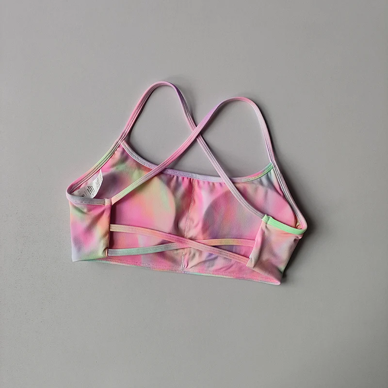 Women's Yoga Lingerie Crossed Beautiful Back Sexy Crop Top Big Breasts Shock-proof Pulling Sports Bra Vest Cloth