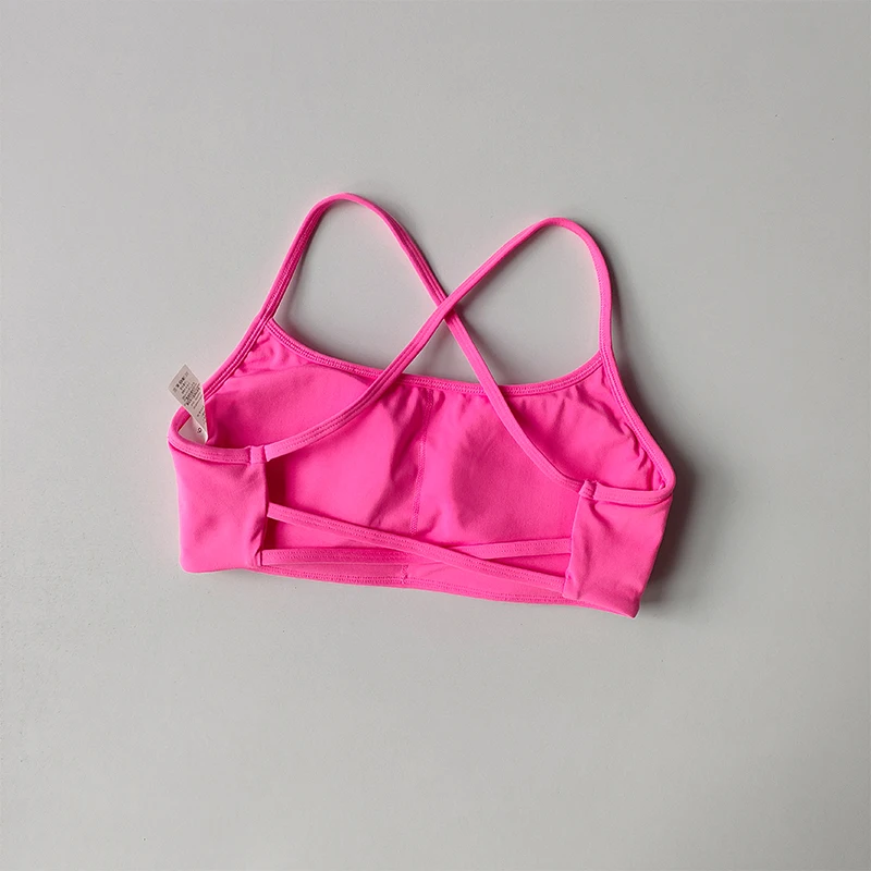 Women's Yoga Lingerie Crossed Beautiful Back Sexy Crop Top Big Breasts Shock-proof Pulling Sports Bra Vest Cloth