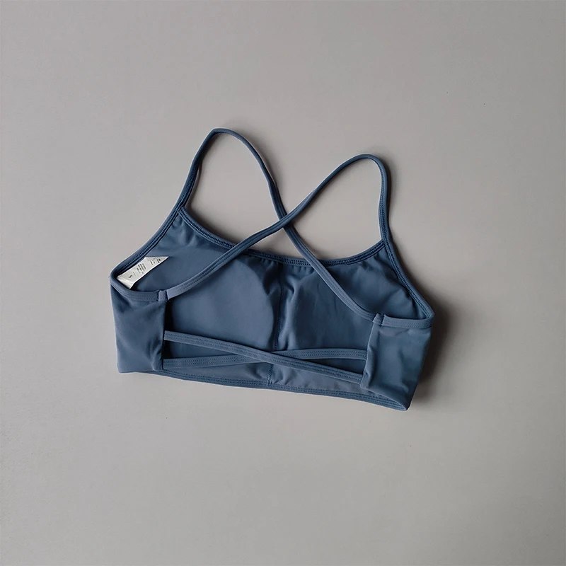 Women's Yoga Lingerie Crossed Beautiful Back Sexy Crop Top Big Breasts Shock-proof Pulling Sports Bra Vest Cloth