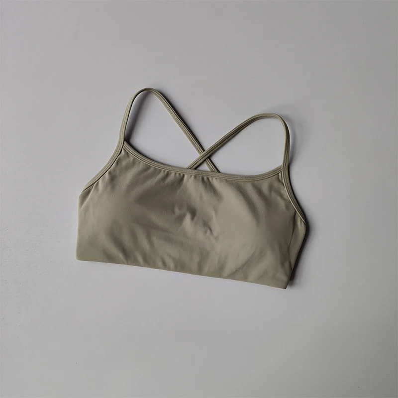 Women's Yoga Lingerie Crossed Beautiful Back Sexy Crop Top Big Breasts Shock-proof Pulling Sports Bra Vest Cloth