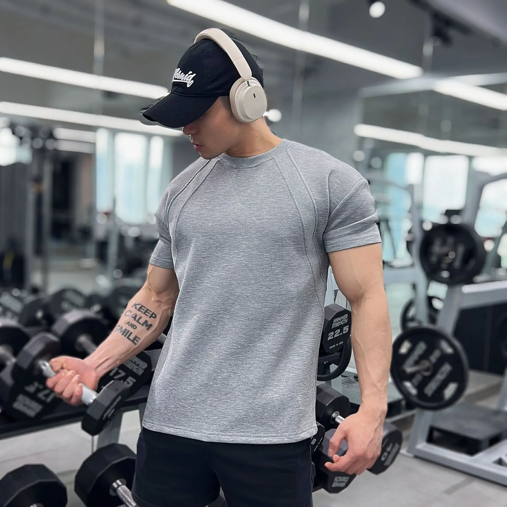 High Quality Autumn Men Long Sleeved T-Shirt Fashion Sport Round Collar Fitness Running Mesh Breathability Training T-Shirt Men