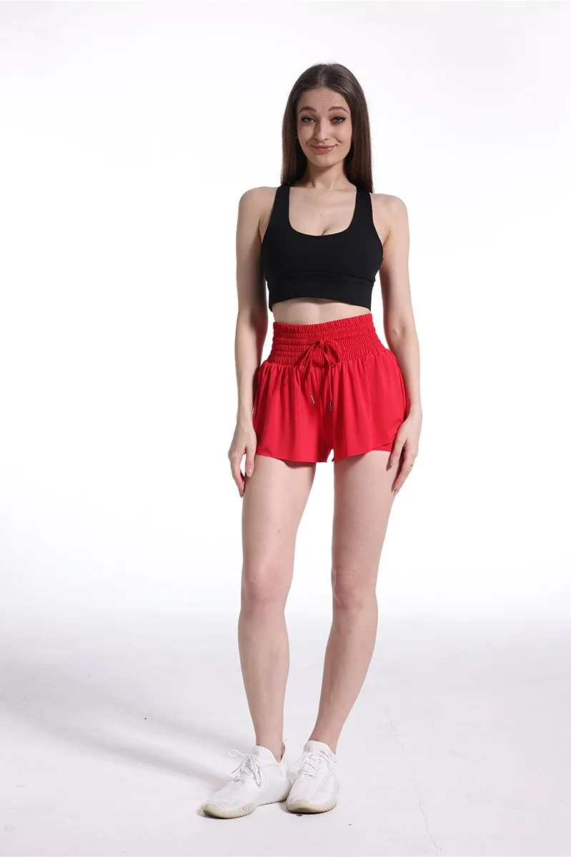 Women Flowy Shorts High Waisted Running Tennis Skirt Skort Golf Workout Yoga Athletic Spandex Cheer Butterfly Shorts Casual Wear