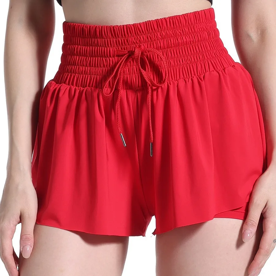 Women Flowy Shorts High Waisted Running Tennis Skirt Skort Golf Workout Yoga Athletic Spandex Cheer Butterfly Shorts Casual Wear