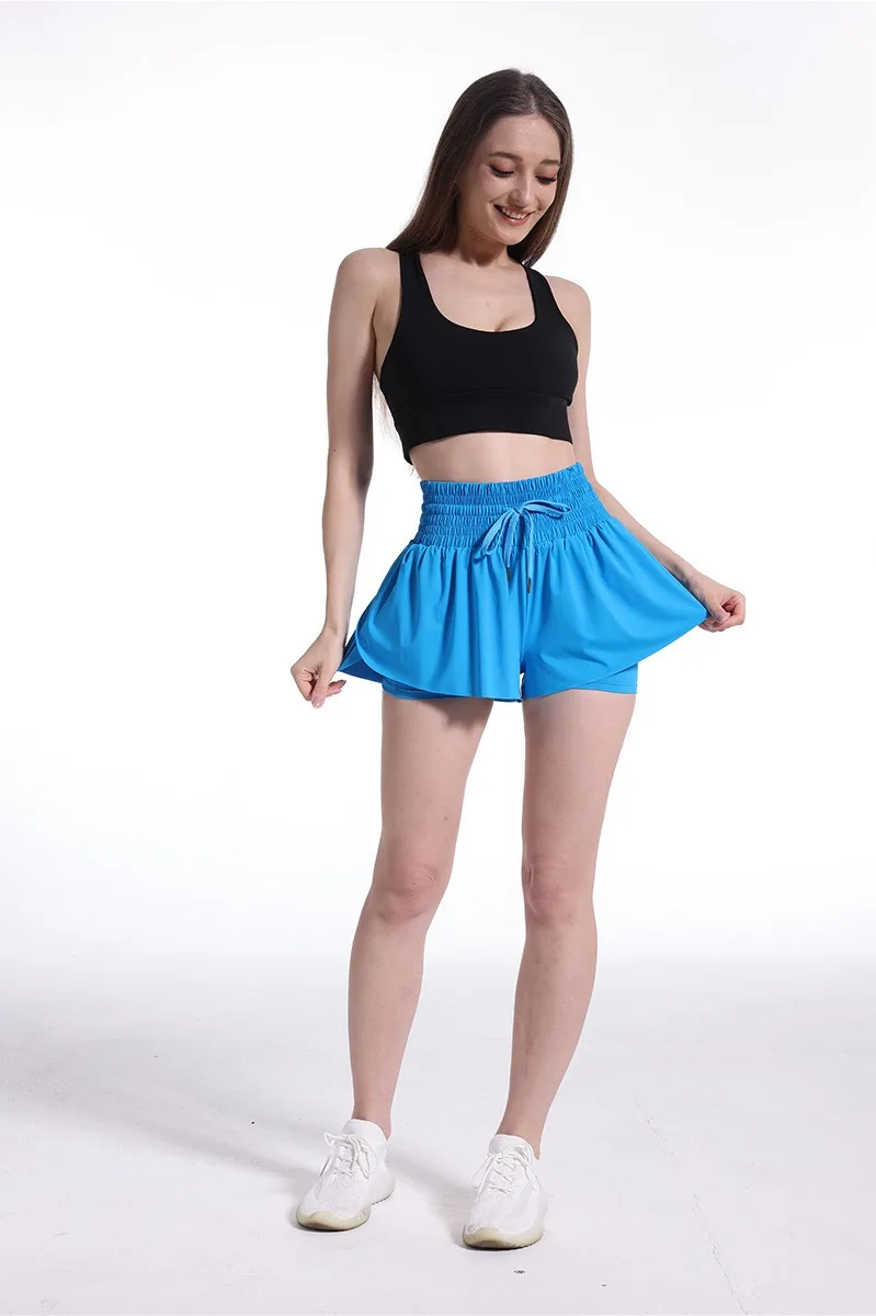 Women Flowy Shorts High Waisted Running Tennis Skirt Skort Golf Workout Yoga Athletic Spandex Cheer Butterfly Shorts Casual Wear
