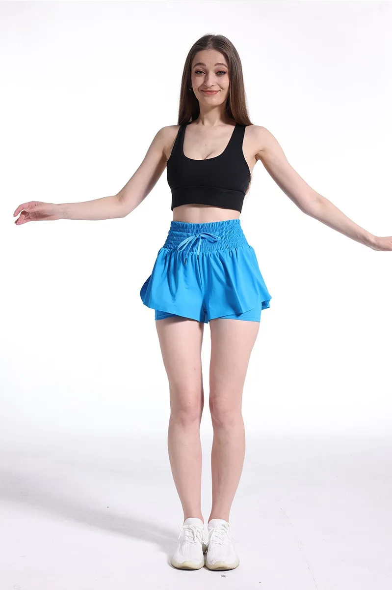 Women Flowy Shorts High Waisted Running Tennis Skirt Skort Golf Workout Yoga Athletic Spandex Cheer Butterfly Shorts Casual Wear