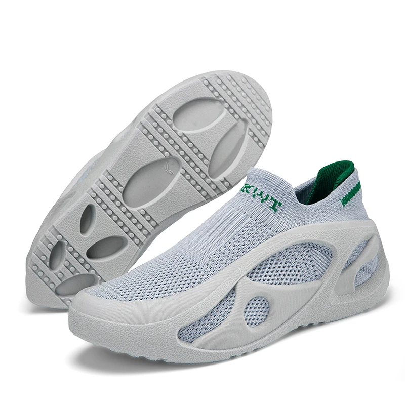 Men's Running Shoes Thin Mesh Breathable Slip-On Sports Sneaker Casual One-Step Socks Design for Comfort Tennis Shoes zapatillas