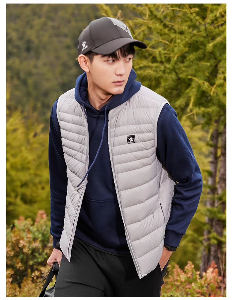 KELME Men's Sports Down Vest Winter Warm and Windproof Football Training Coat Outdoor Running Camping Hiking Top