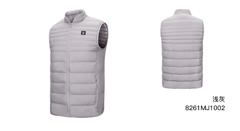 KELME Men's Sports Down Vest Winter Warm and Windproof Football Training Coat Outdoor Running Camping Hiking Top