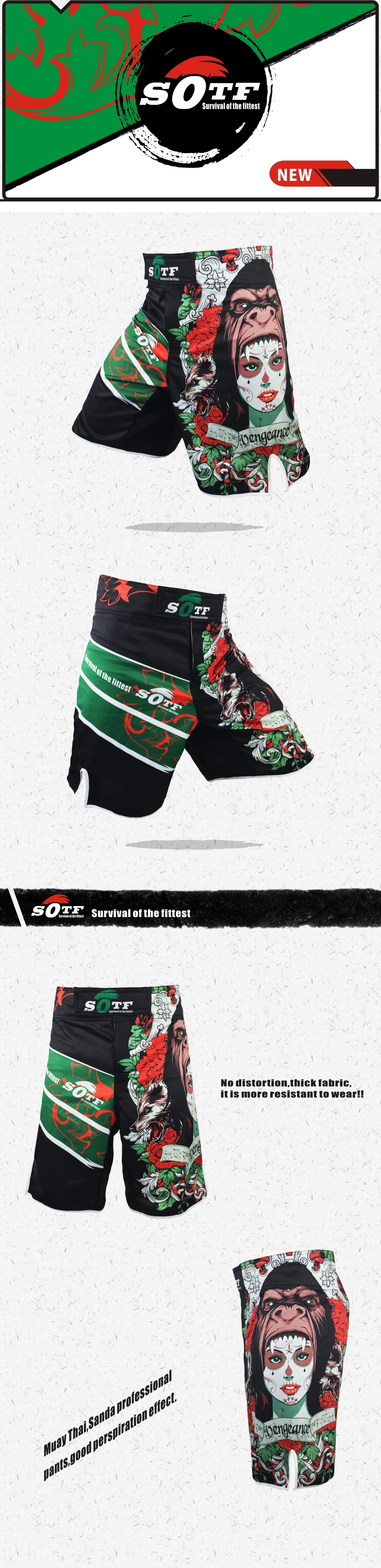 SOTF mma boxing muay thai kick pretorian shorts mma crossfit shorts kick boxing shorts cheap mma shorts kickboxing crossfit