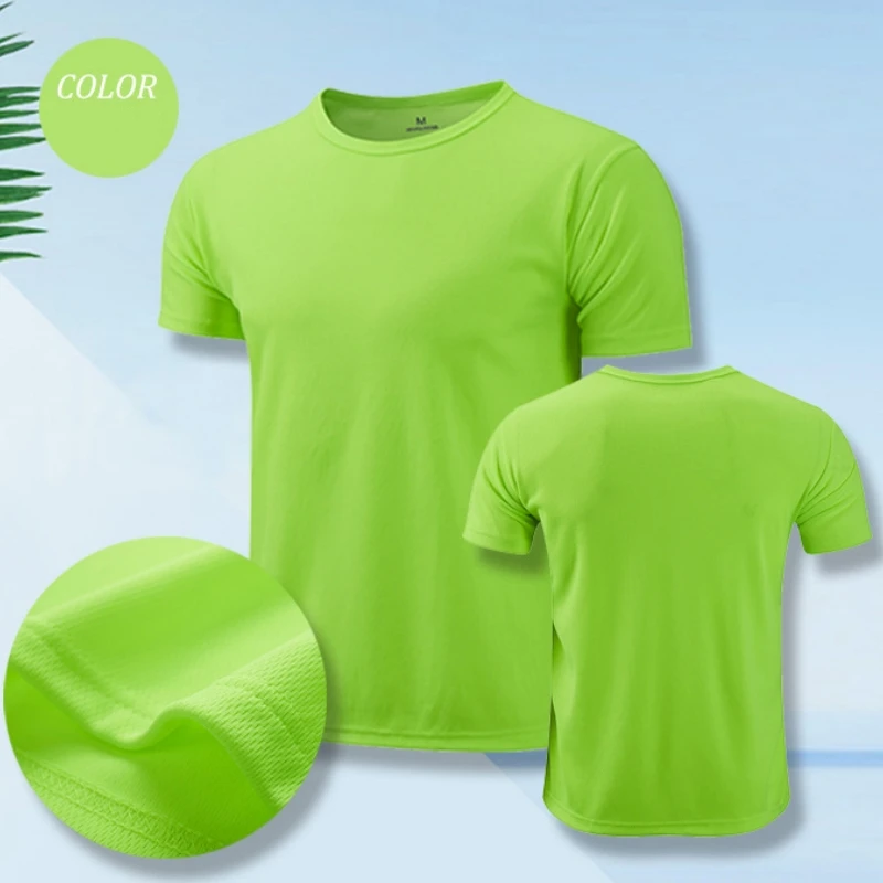 Men Women Quick Dry Short Sleeve Sport T Shirt Gym Jerseys Fitness Shirt Trainer Running T-Shirt Teenager Breathable Sportswears